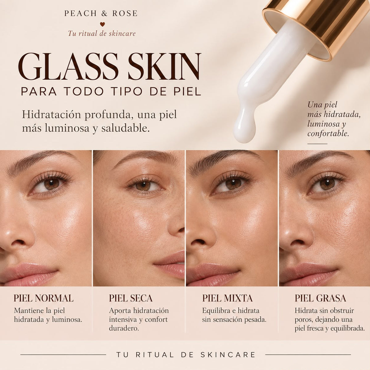 Sérum Perfeccionador Glass Skin: Textura Lisa y Acabado Porcelana".