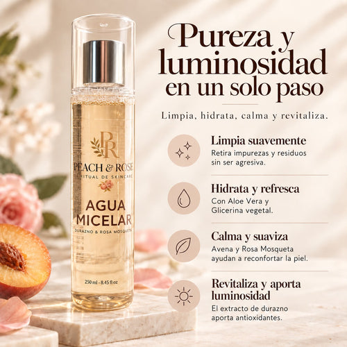 Agua Micelar Durazno & Rosas | 250 ml